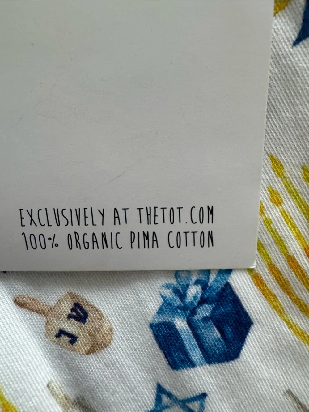 Holiday-Themed Infant Footed Pajama Coverall - White with Blue & Gold Prints